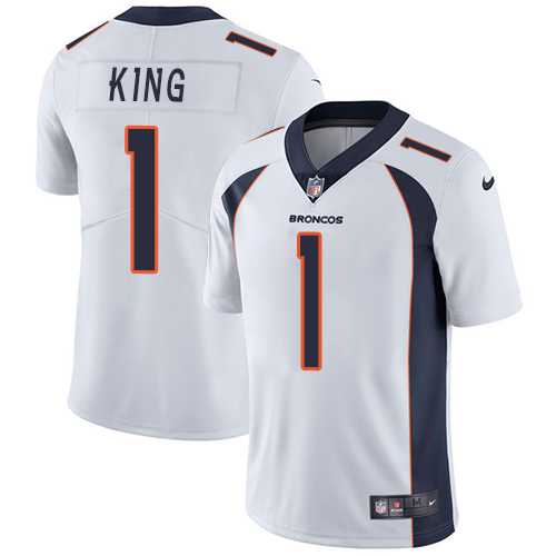 Nike Denver Broncos #1 Marquette King White Men's Stitched NFL Vapor Untouchable Limited Jersey