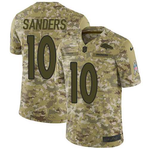 Nike Denver Broncos #10 Emmanuel Sanders Camo Men's Stitched NFL Limited 2018 Salute To Service Jersey