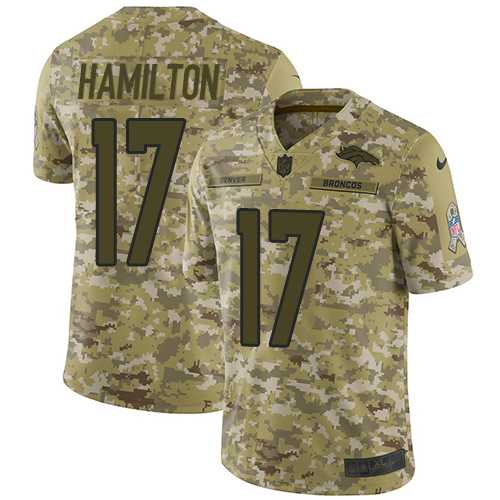 Nike Denver Broncos #17 DaeSean Hamilton Camo Men's Stitched NFL Limited 2018 Salute To Service Jersey