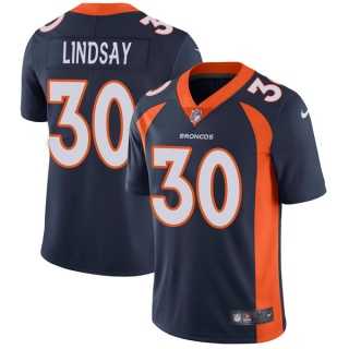 Nike Denver Broncos #30 Phillip Lindsay Navy Blue Alternate Men's Stitched NFL Vapor Untouchable Limited Jersey
