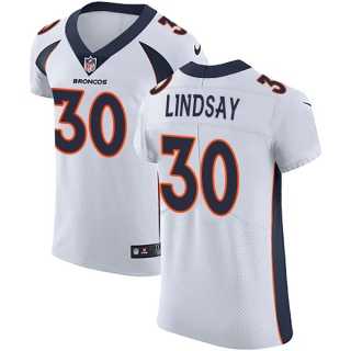 Nike Denver Broncos #30 Phillip Lindsay White Men's Stitched NFL Vapor Untouchable Elite Jersey