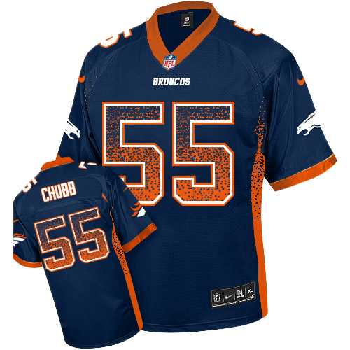 Nike Denver Broncos #55 Bradley Chubb Navy Blue Alternate Men's Stitched NFL Elite Drift Fashion Jersey