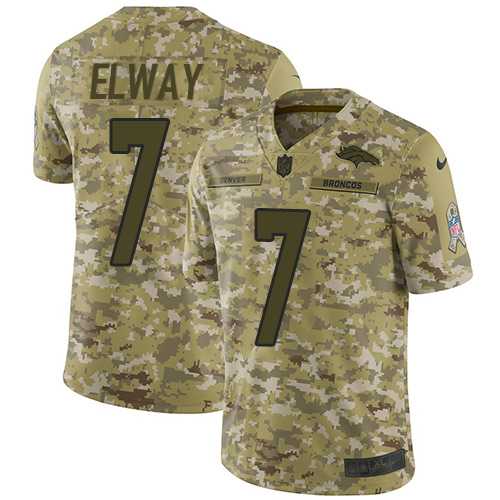 Nike Denver Broncos #7 John Elway Camo Men's Stitched NFL Limited 2018 Salute To Service Jersey