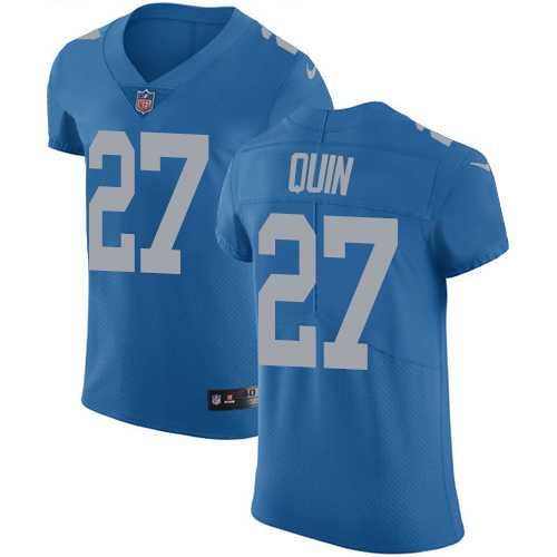 Nike Detroit Lions #27 Glover Quin Blue Throwback Men's Stitched NFL Vapor Untouchable Elite Jersey