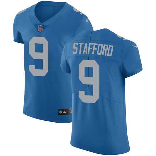 Nike Detroit Lions #9 Matthew Stafford Blue Alternate Men's Stitched NFL Vapor Untouchable Elite Jersey