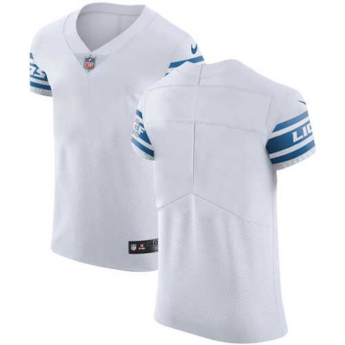 Nike Detroit Lions Blank White Men's Stitched NFL Vapor Untouchable Elite Jersey