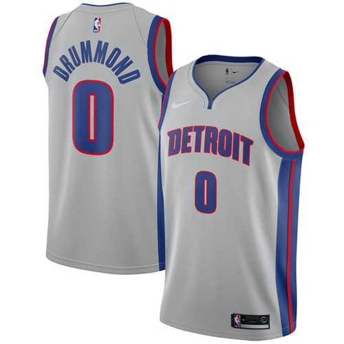 Nike Detroit Pistons#0 Andre Drummond Silver NBA Swingman Statement Edition Jersey