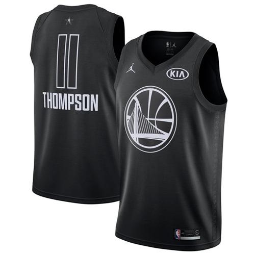 Nike Golden State Warriors #11 Klay Thompson Black NBA Jordan Swingman 2018 All-Star Game Jersey