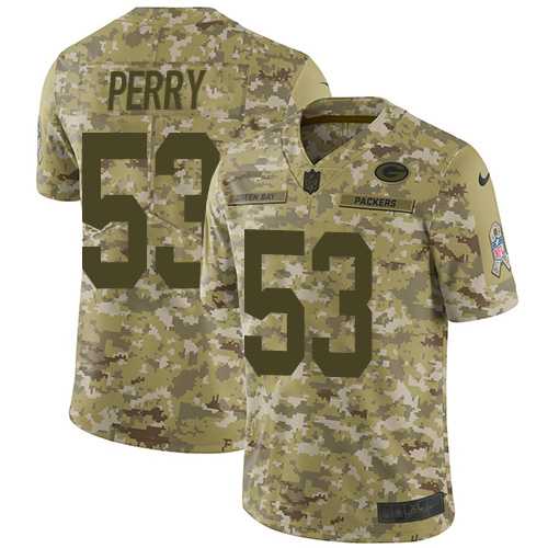 Nike Green Bay Packers #53 Nick Perry Camo Men's Stitched NFL Limited 2018 Salute To Service Jersey