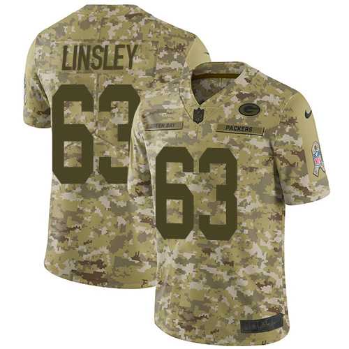 Nike Green Bay Packers #63 Corey Linsley Camo Men's Stitched NFL Limited 2018 Salute To Service Jersey