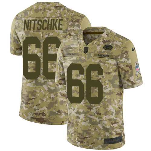 Nike Green Bay Packers #66 Ray Nitschke Camo Men's Stitched NFL Limited 2018 Salute To Service Jersey