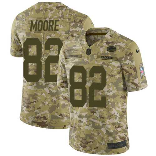 Nike Green Bay Packers #82 J'Mon Moore Camo Men's Stitched NFL Limited 2018 Salute To Service Jersey