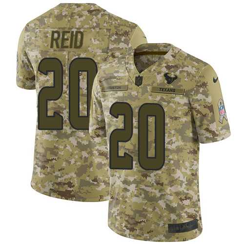 Nike Houston Texans #20 Justin Reid Camo Men's Stitched NFL Limited 2018 Salute To Service Jersey