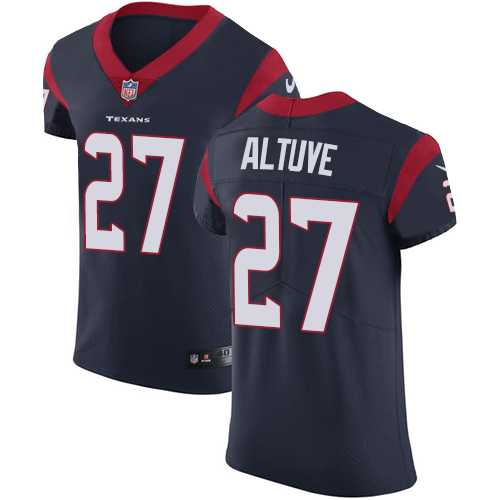 Nike Houston Texans #27 Jose Altuve Navy Blue Team Color Men's Stitched NFL Vapor Untouchable Elite Jersey