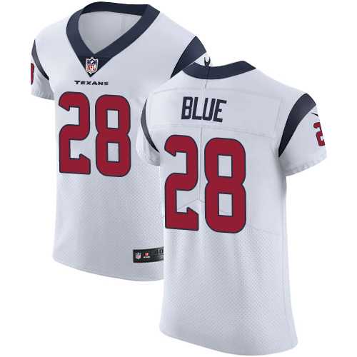Nike Houston Texans #28 Alfred Blue White Men's Stitched NFL Vapor Untouchable Elite Jersey