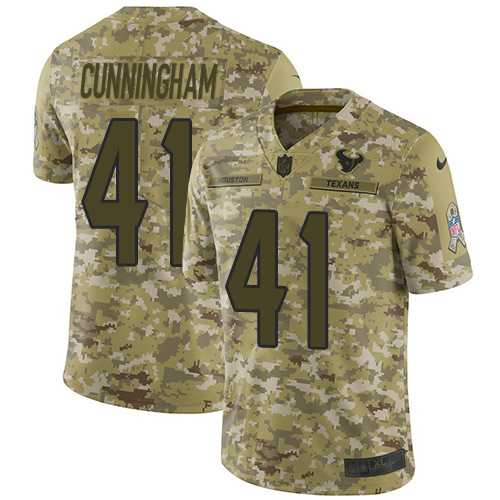 Nike Houston Texans #41 Zach Cunningham Camo Men's Stitched NFL Limited 2018 Salute To Service Jersey