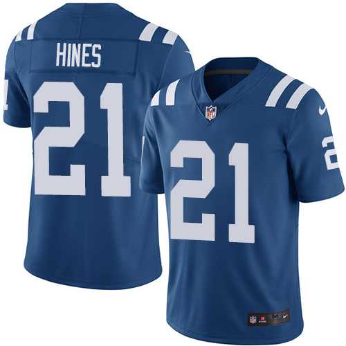 Nike Indianapolis Colts #21 Nyheim Hines Royal Blue Team Color Men's Stitched NFL Vapor Untouchable Limited Jersey