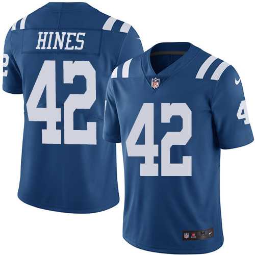 Nike Indianapolis Colts #42 Nyheim Hines Royal Blue Men's Stitched NFL Limited Rush Jersey