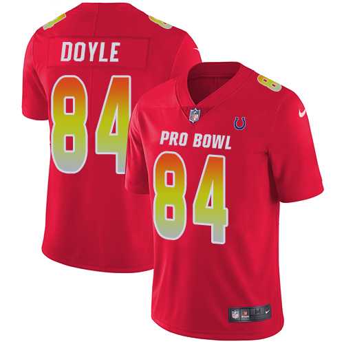 Nike Indianapolis Colts #84 Jack Doyle Red Men's Stitched NFL Limited AFC 2018 Pro Bowl Jersey