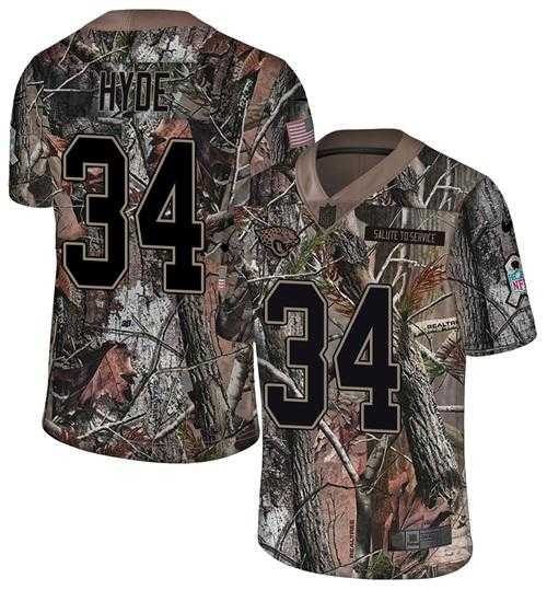 Nike Jacksonville Jaguars #34 Carlos Hyde Camo Men's Stitched NFL Limited Rush Realtree Jersey
