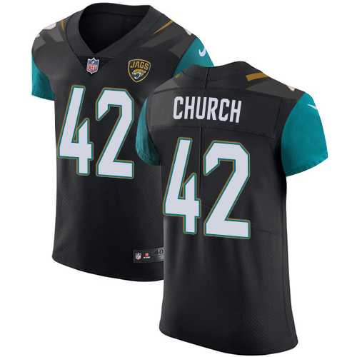 Nike Jacksonville Jaguars #42 Barry Church Black Alternate Men's Stitched NFL Vapor Untouchable Elite Jersey