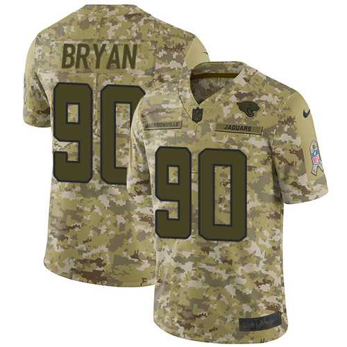 Nike Jacksonville Jaguars #90 Taven Bryan Camo Men's Stitched NFL Limited 2018 Salute To Service Jersey