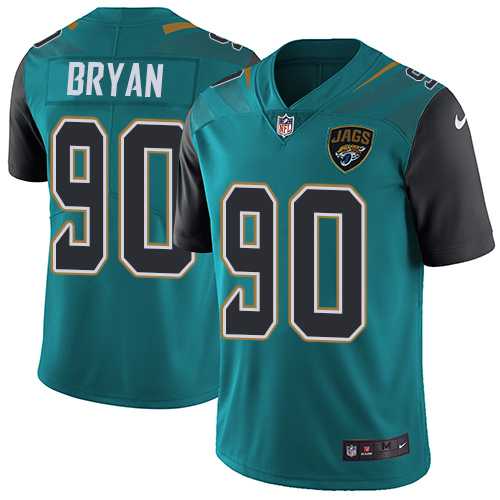Nike Jacksonville Jaguars #90 Taven Bryan Teal Green Team Color Men's Stitched NFL Vapor Untouchable Limited Jersey