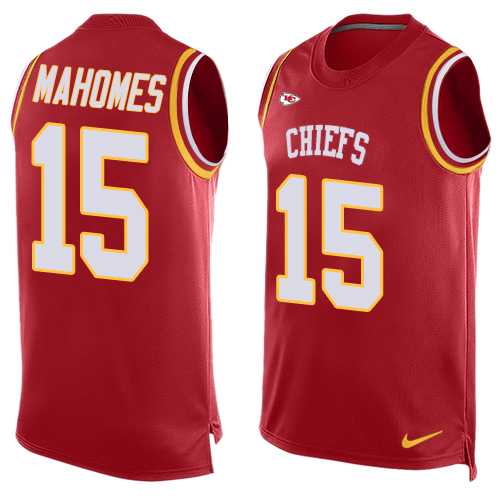 Nike Kansas City Chiefs #15 Patrick Mahomes Red Team Color Men's Stitched NFL Limited Tank Top Jersey