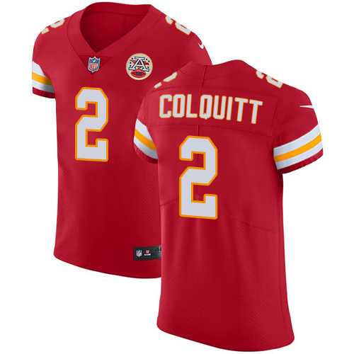 Nike Kansas City Chiefs #2 Dustin Colquitt Red Team Color Men's Stitched NFL Vapor Untouchable Elite Jersey