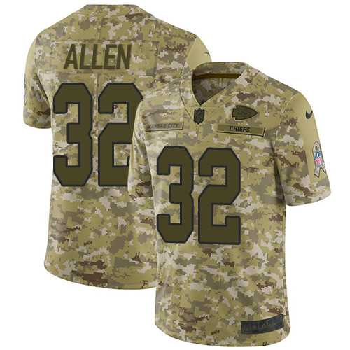 Nike Kansas City Chiefs #32 Marcus Allen Camo Men's Stitched NFL Limited 2018 Salute To Service Jersey