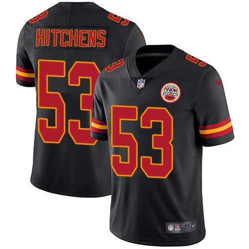 Nike Kansas City Chiefs #53 Anthony Hitchens Black Men's Stitched NFL Limited Rush Jersey