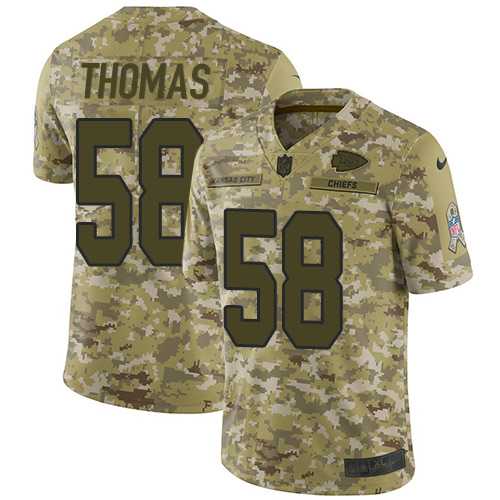 Nike Kansas City Chiefs #58 Derrick Thomas Camo Men's Stitched NFL Limited 2018 Salute To Service Jersey