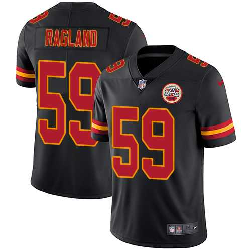 Nike Kansas City Chiefs #59 Reggie Ragland Black Men's Stitched NFL Limited Rush Jersey