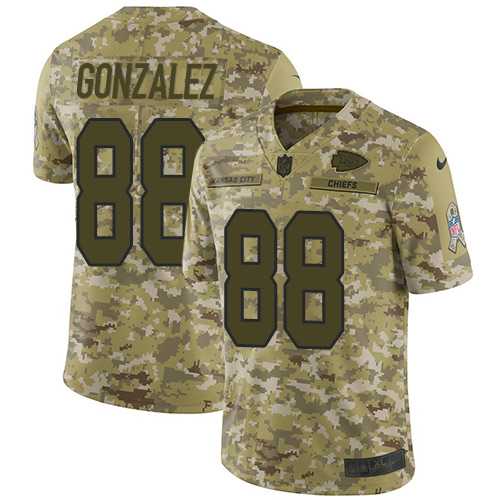 Nike Kansas City Chiefs #88 Tony Gonzalez Camo Men's Stitched NFL Limited 2018 Salute To Service Jersey