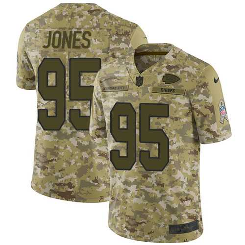 Nike Kansas City Chiefs #95 Chris Jones Camo Men's Stitched NFL Limited 2018 Salute To Service Jersey