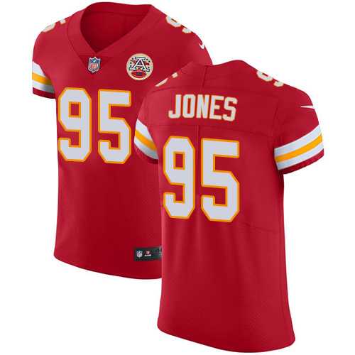 Nike Kansas City Chiefs #95 Chris Jones Red Team Color Men's Stitched NFL Vapor Untouchable Elite Jersey