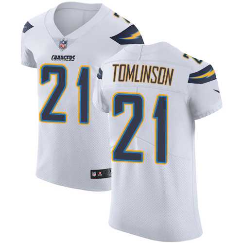 Nike Los Angeles Chargers #21 LaDainian Tomlinson White Men's Stitched NFL Vapor Untouchable Elite Jersey