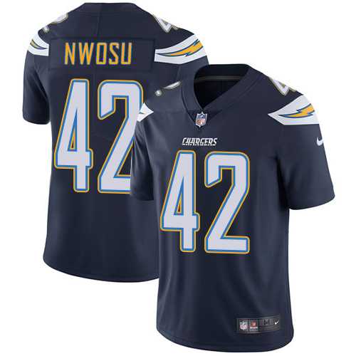 Nike Los Angeles Chargers #42 Uchenna Nwosu Navy Blue Team Color Men's Stitched NFL Vapor Untouchable Limited Jersey