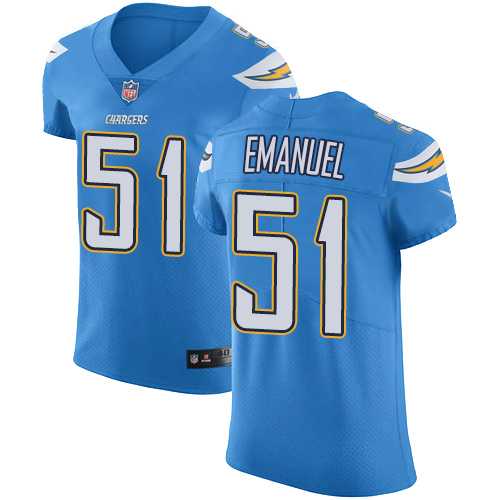 Nike Los Angeles Chargers #51 Kyle Emanuel Electric Blue Alternate Men's Stitched NFL Vapor Untouchable Elite Jersey