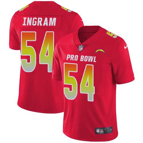 Nike Los Angeles Chargers #54 Melvin Ingram Red Men's Stitched NFL Limited AFC 2018 Pro Bowl Jersey
