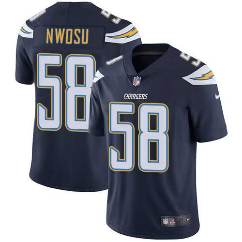 Nike Los Angeles Chargers #58 Uchenna Nwosu Navy Blue Team Color Men's Stitched NFL Vapor Untouchable Limited Jersey