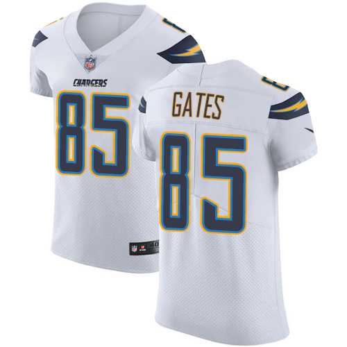 Nike Los Angeles Chargers #85 Antonio Gates White Men's Stitched NFL Vapor Untouchable Elite Jersey