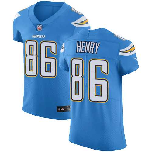 Nike Los Angeles Chargers #86 Hunter Henry Electric Blue Alternate Men's Stitched NFL Vapor Untouchable Elite Jersey