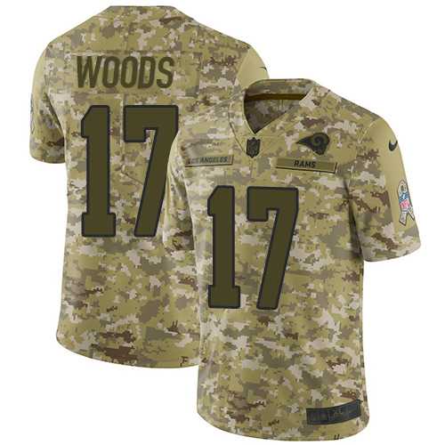 Nike Los Angeles Rams #17 Robert Woods Camo Men's Stitched NFL Limited 2018 Salute To Service Jersey