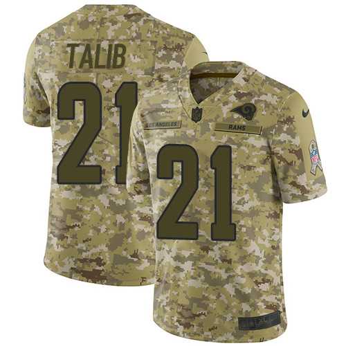 Nike Los Angeles Rams #21 Aqib Talib Camo Men's Stitched NFL Limited 2018 Salute To Service Jersey