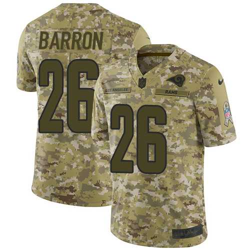 Nike Los Angeles Rams #26 Mark Barron Camo Men's Stitched NFL Limited 2018 Salute To Service Jersey