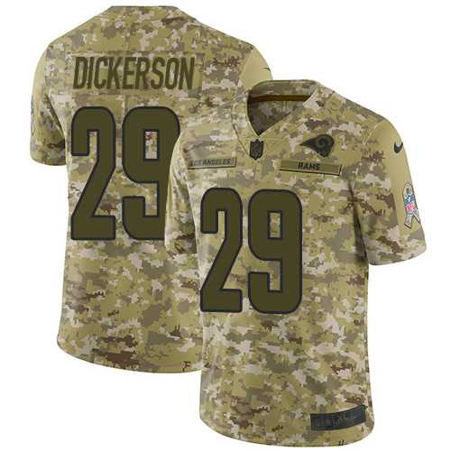 Nike Los Angeles Rams #29 Eric Dickerson Camo Men's Stitched NFL Limited 2018 Salute To Service Jersey