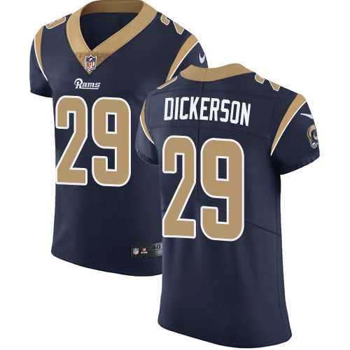 Nike Los Angeles Rams #29 Eric Dickerson Navy Blue Team Color Men's Stitched NFL Vapor Untouchable Elite Jersey
