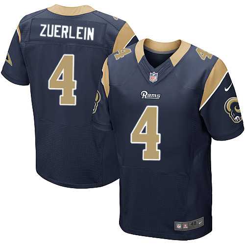 Nike Los Angeles Rams #4 Greg Zuerlein Navy Blue Team Color Men's Stitched NFL Elite Jersey
