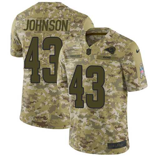 Nike Los Angeles Rams #43 John Johnson Camo Men's Stitched NFL Limited 2018 Salute To Service Jersey